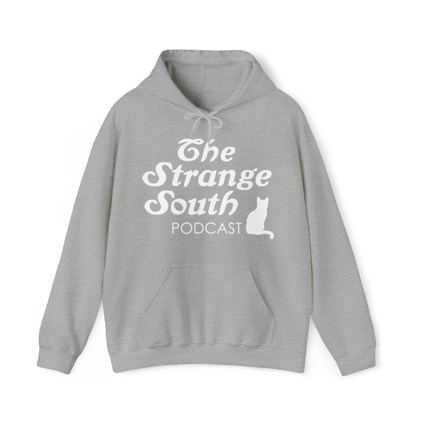 The Strange South Podcast Logo & Kitty! Unisex Heavy Blend™ Hooded Sweatshirt