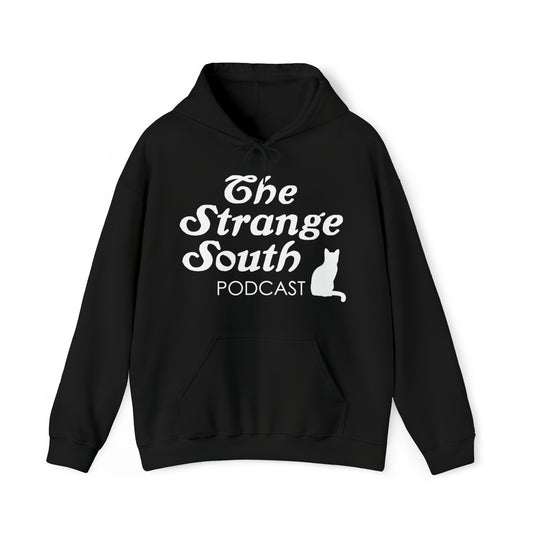 The Strange South Podcast Logo & Kitty! Unisex Heavy Blend™ Hooded Sweatshirt