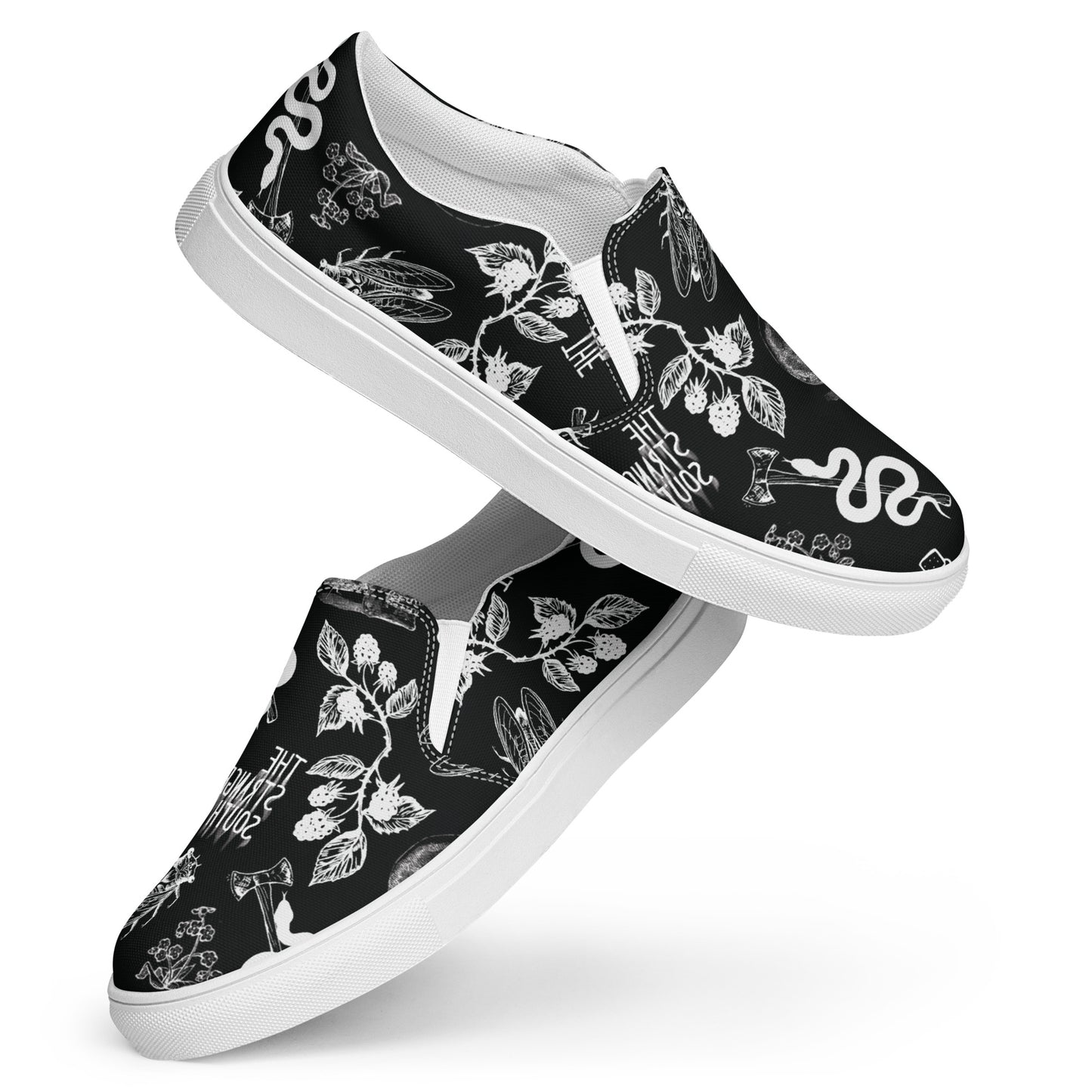 Skulls, Snakes, and Cicadas Women’s slip-on shoes