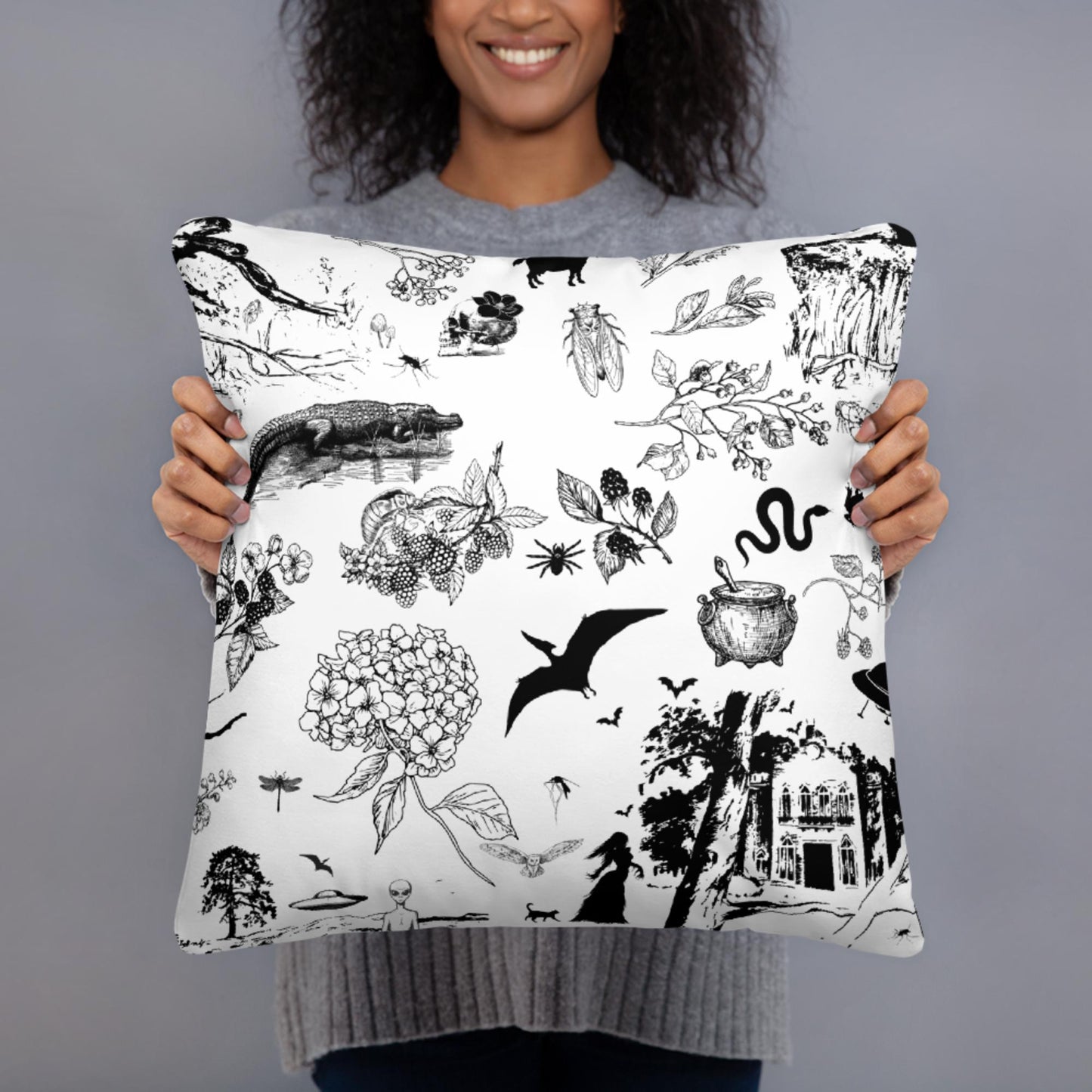 Southern Gothic Toile Basic Pillow