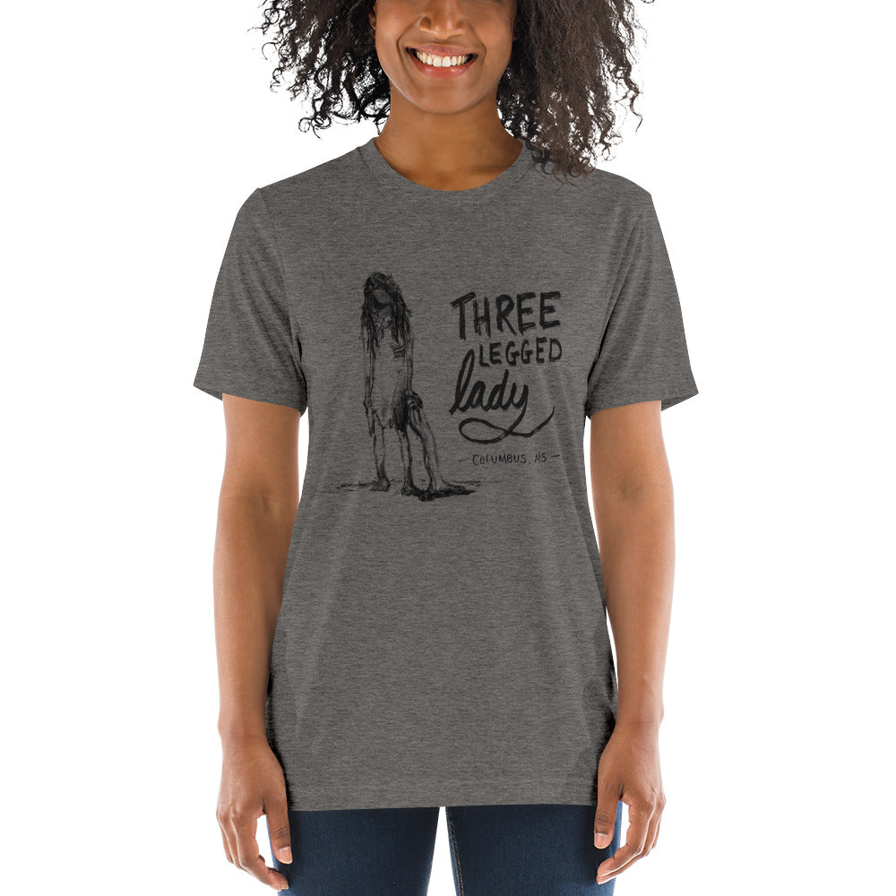 The Legend of Three-legged Lady Tri-blend T-shirt